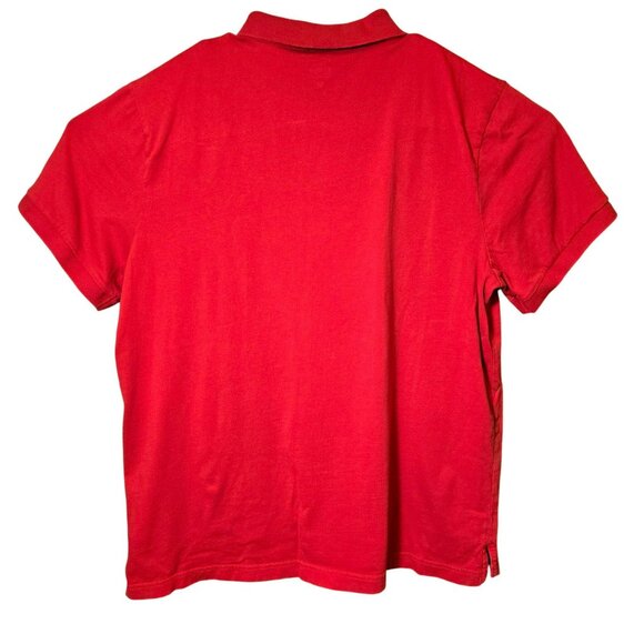 Nike Mens Red Polo Shirt XL Cotton Casual Short Sleeve Blank Embroidered Swoosh - Picture 2 of 9